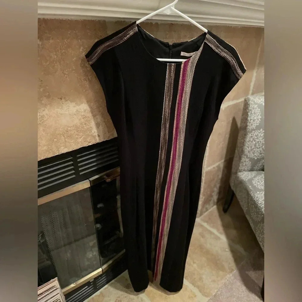 NWOT Mid Century modern textured dress Cocktail/Monochrome/Minimalist